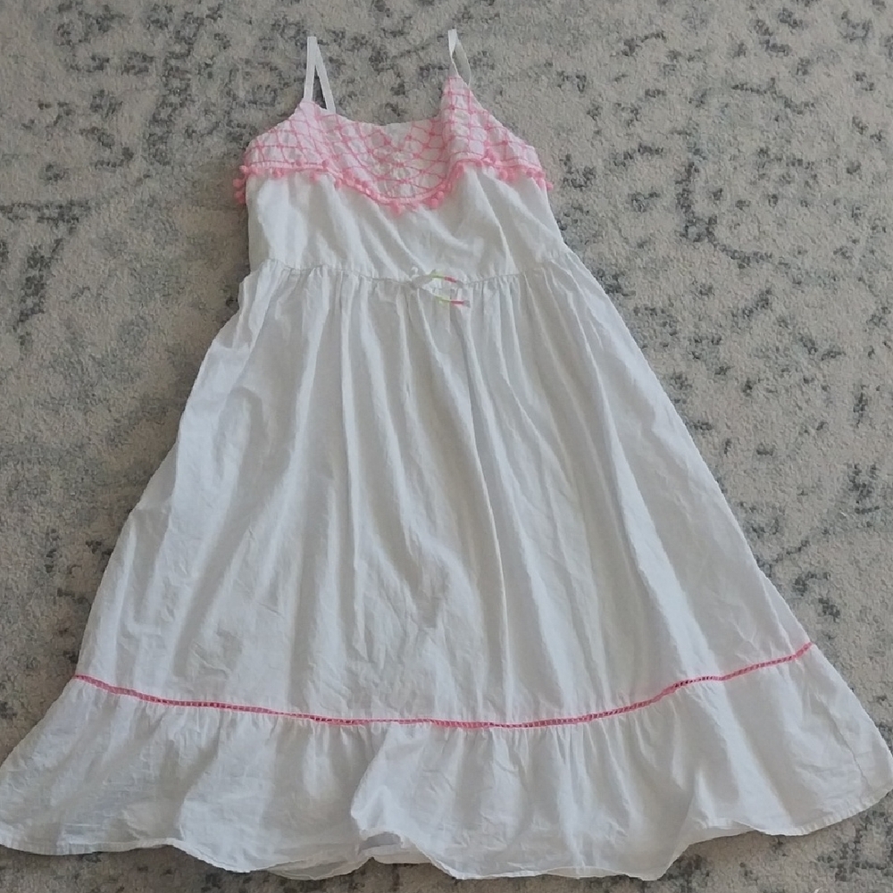 Just Be Kids Casual Dress - Pink and White